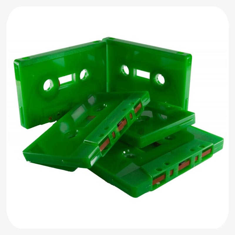 musicassetta verde green tapes